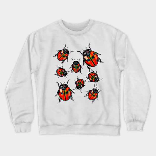 Flying Bug Of The Virgin Mary Crewneck Sweatshirt by crunchysqueak